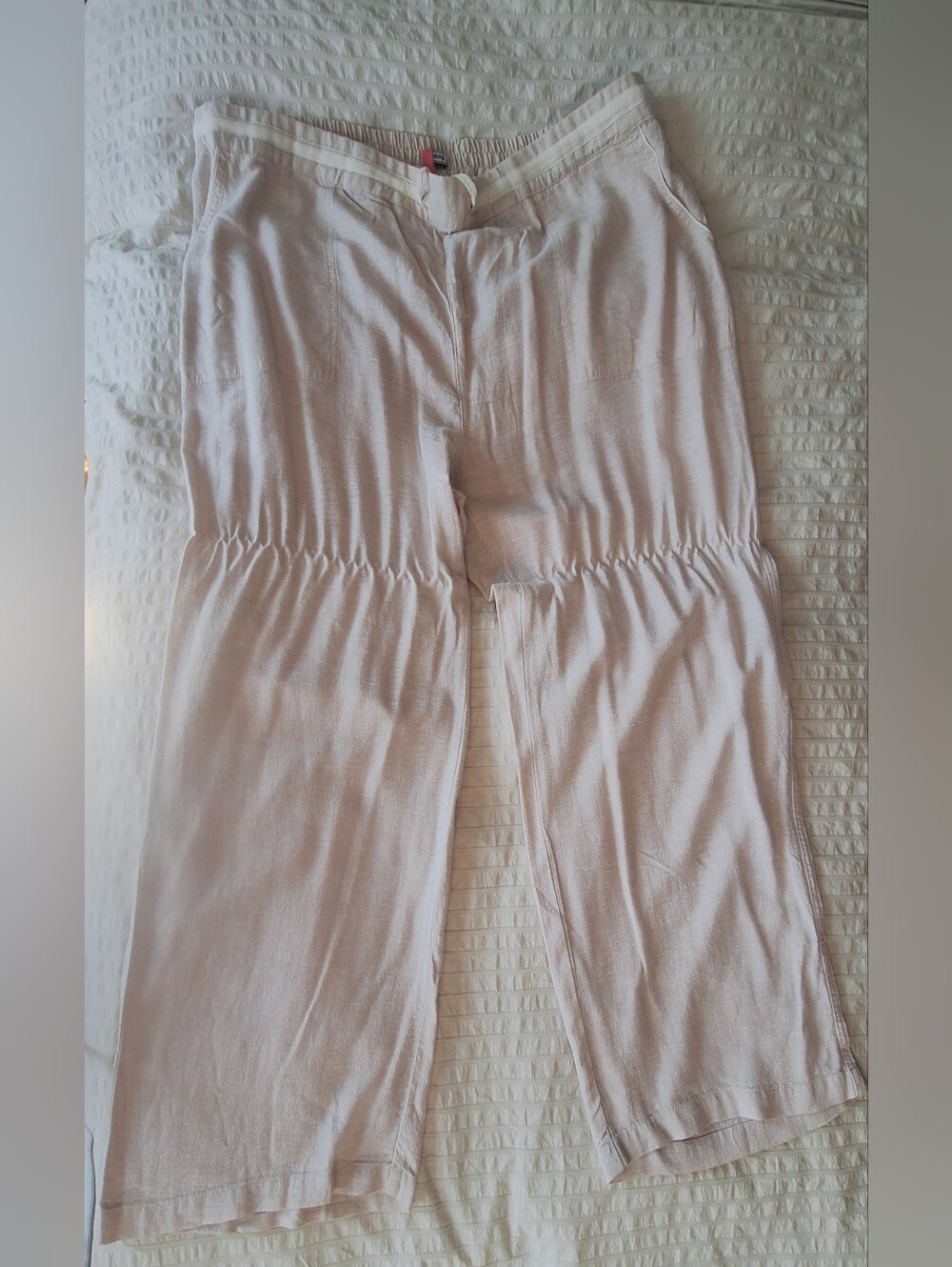Susina light blush elastic waist pants